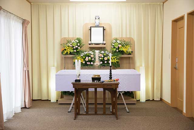 葬儀社エヴァホール大海別館の祭壇